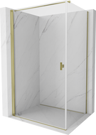 Mexen Mist-B Duschkabine schwenkbar 80 x 90 cm, transparent, gold - 8A2T-080-090-50-00
