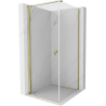 Mexen Mist-B Duschkabine schwenkbar 90 x 90 cm, transparent, gold - 8A2T-090-090-50-00