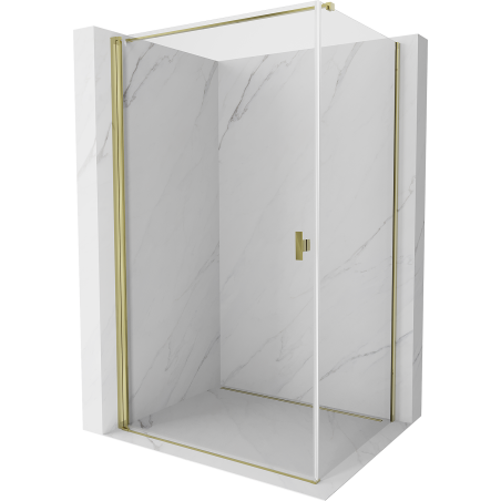 Mexen Mist-B Duschkabine mit Schwenktür 80 x 95 cm, transparent, gold - 8A2T-080-095-50-00