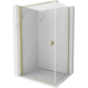 Mexen Mist-B Duschkabine schwenkbar 80 x 120 cm, transparent, gold - 8A2T-080-120-50-00