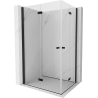 Mexen Mist-F Duo faltbare Duschkabine links 105 x 75 cm, transparent, schwarz - 8A6-105L-075P-70-00