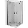 Mexen Mist L halbrunde Duschkabine schwenkbar 90 x 90 cm, transparent, schwarz - 8A33L-090-090-70-00