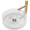 Mexen Eiva Glaswaschbecken Aufsatzwaschbecken 39 x 39 cm, transparent - 24163900