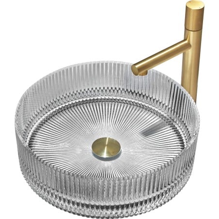 Mexen Eiva Glaswaschbecken Aufsatzwaschbecken 39 x 39 cm, grau - 24163966