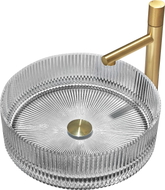 Mexen Eiva Glaswaschbecken Aufsatzwaschbecken 39 x 39 cm, grau - 24163966