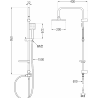 Mexen T45 Duschsäule, gold - 798454593-50