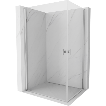 Mexen Mist-B Duo Duschkabine mit Schwingtür 90 x 70 cm, transparent, Chrom - 8A2-090-070-01-00