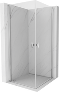 Mexen Mist-B Duo Pendeltür-Duschkabine 80 x 80 cm, transparent, Chrom - 8A2-080-080-01-00