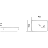 Mexen Tiva Aufsatzwaschbecken aus Glas 46 x 33 cm, transparent - 24184600