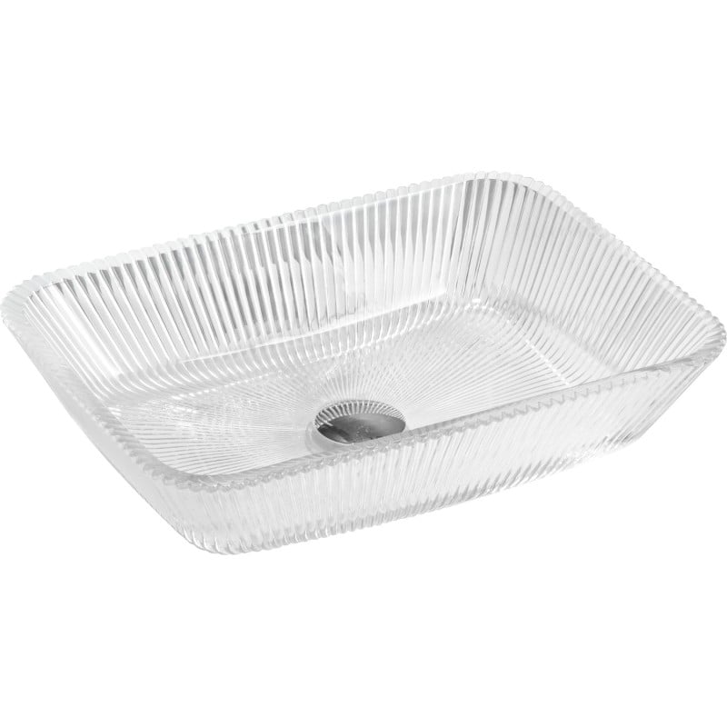 Mexen Tiva Aufsatzwaschbecken aus Glas 46 x 33 cm, transparent - 24184600