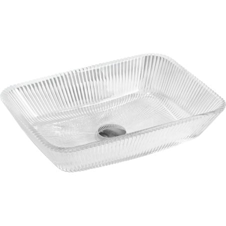 Mexen Tiva Aufsatzwaschbecken aus Glas 46 x 33 cm, transparent - 24184600
