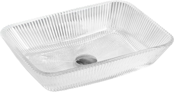 Mexen Tiva Aufsatzwaschbecken aus Glas 46 x 33 cm, transparent - 24184600