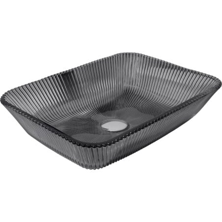 Mexen Tiva Glas-Waschtisch Aufsatzwaschbecken 46 x 33 cm, schwarz - 24184670