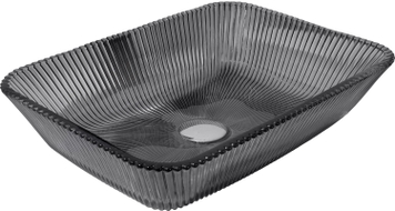 Mexen Tiva Glas-Waschtisch Aufsatzwaschbecken 46 x 33 cm, schwarz - 24184670