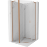 Mexen Mist L Fünfeck-Duschkabine 90 x 90 cm, transparent, gebürstetes Kupfer - 8A8L-090-090-65-00