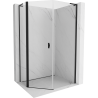 Mexen Mist L asymmetrische Fünfeck-Duschkabine mit Drehfunktion 80 x 90 cm, transparent, schwarz - 8A8L-080-090-70-00