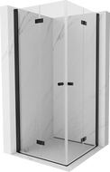 Mexen Mist-F Duo Falttür-Duschkabine 105 x 105 cm, transparent, schwarz - 8A6-105L-105P-70-00