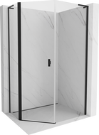 Mexen Mist L asymmetrische Fünfeck-Duschkabine, schwenkbar 90 x 100 cm, transparent, schwarz - 8A8L-090-100-70-00