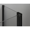 Mexen Mist L fünfeckige Duschkabine, links öffnend, 90 x 90 cm, schwarzer Rahmen, schwarz - 8A8L-090-090-70-70-L