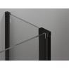Mexen Mist L Fünfeck-Duschkabine, rechte Tür, 80 x 80 cm, schwarzes Gitter, schwarz - 8A8L-080-080-70-77-P