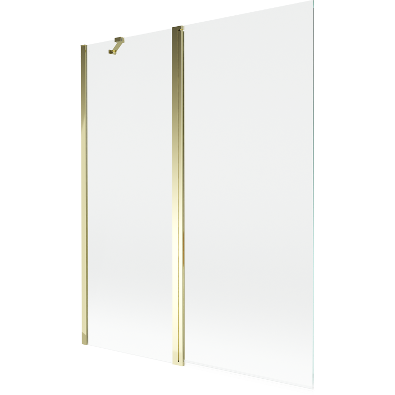 Mexen Mist Duschwand 2-flügelig 140 x 150 cm, transparent, gold - 8A9-140-011-50-00
