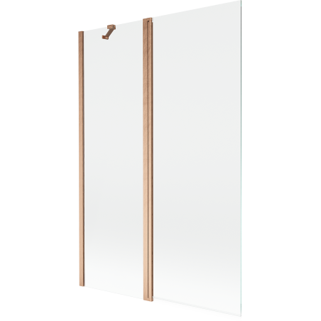Mexen Mist Duschabtrennung 2-flügelig 120 x 150 cm, transparent, gebürstetes Kupfer - 8A9-120-011-65-00