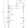 Mexen T54 Duschsäule, weiß/chrom - 798545493-21