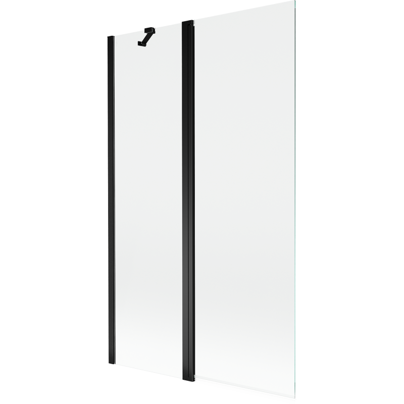 Mexen Mist Duschabtrennung, 2-flügelig, 110 x 150 cm, transparent, schwarz - 8A9-110-011-70-00