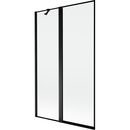 Mexen Mist Duschtrennwand 2-flügelig links 110 x 150 cm, schwarzer Rahmen, schwarz - 8A9-110-011-70-70-L