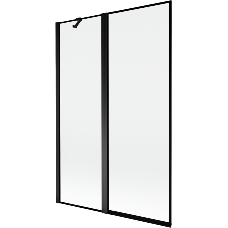 Mexen Mist Duschwand 2-flügelig links 120 x 150 cm, schwarzer Rahmen, schwarz - 8A9-120-011-70-70-L