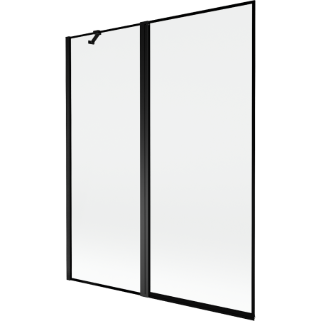 Mexen Mist Duschabtrennung 2-flügelig links 140 x 150 cm, schwarzer Rahmen, schwarz - 8A9-140-011-70-70-L