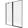 Mexen Mist Duschabtrennung 2-flügelig links 140 x 150 cm, schwarzer Rahmen, schwarz - 8A9-140-011-70-70-L