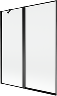 Mexen Mist Duschabtrennung 2-flügelig links 140 x 150 cm, schwarzer Rahmen, schwarz - 8A9-140-011-70-70-L