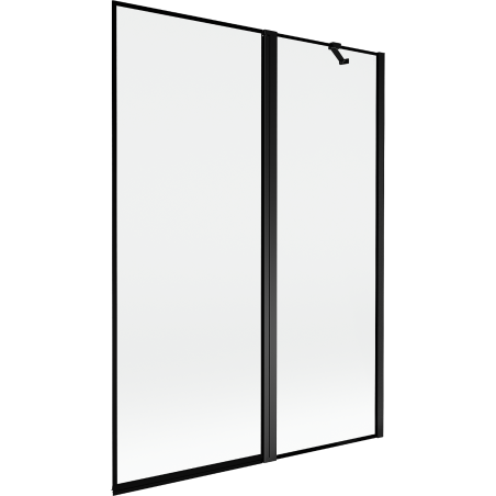 Mexen Mist Duschabtrennung 2-flügelig rechts 130 x 150 cm, schwarzer Rahmen, schwarz - 8A9-130-011-70-70-P