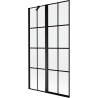 Mexen Mist Duschwand 2-flügelig links 100 x 150 cm, schwarzes Gitter, schwarz - 8A9-100-011-70-77-L