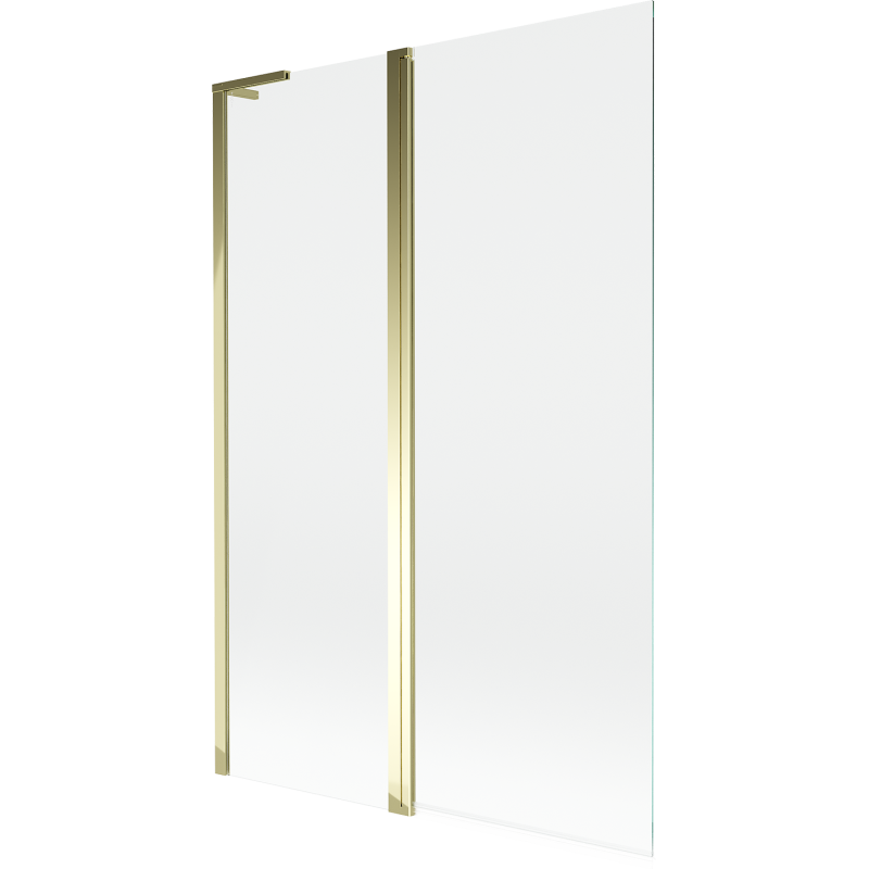Mexen Mist L Badewannen-Faltwand 2-teilig 120 x 150 cm, transparent, gold - 8A9L-120-011-50-00