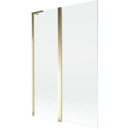 Mexen Mist L Badewannen-Faltwand 2-teilig 120 x 150 cm, transparent, gold - 8A9L-120-011-50-00