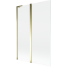 Mexen Mist L Badewannen-Faltwand 2-teilig 120 x 150 cm, transparent, gold - 8A9L-120-011-50-00