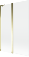Mexen Mist L Badewannen-Faltwand 2-teilig 120 x 150 cm, transparent, gold - 8A9L-120-011-50-00