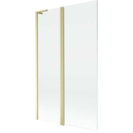 Mexen Mist L Badewannenabtrennung 2-flügelig 110 x 150 cm, transparent, gold gebürstet - 8A9L-110-011-55-00