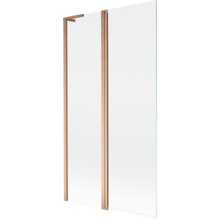 Mexen Mist L Duschabtrennung 2-teilig 100 x 150 cm, transparent, gebürstetes Kupfer - 8A9L-100-011-65-00