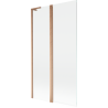 Mexen Mist L Duschabtrennung 2-teilig 100 x 150 cm, transparent, gebürstetes Kupfer - 8A9L-100-011-65-00
