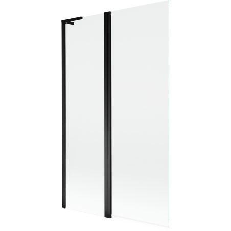 Mexen Mist L Badewannenabtrennung 2-flügelig 110 x 150 cm, transparent, schwarz - 8A9L-110-011-70-00
