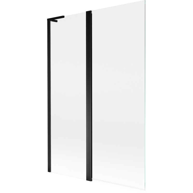 Mexen Mist L 2-flügelige Badefaltwand 120 x 150 cm, transparent, schwarz - 8A9L-120-011-70-00