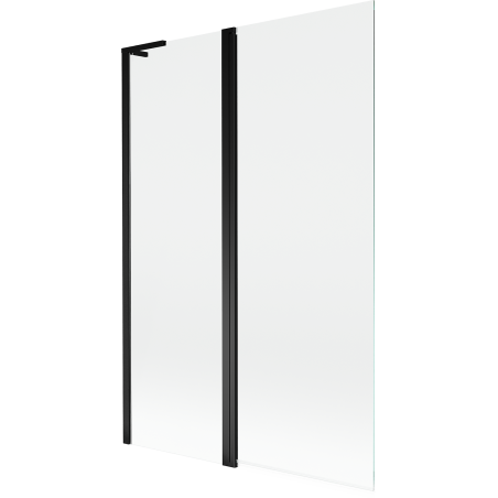 Mexen Mist L 2-flügelige Badefaltwand 120 x 150 cm, transparent, schwarz - 8A9L-120-011-70-00