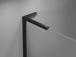 Mexen Mist L Badewannenfaltwand 2-flügelig links 110 x 150 cm, schwarzer Rahmen, schwarz - 8A9L-110-011-70-70-L