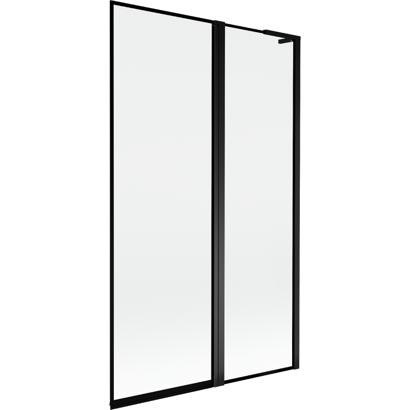 Mexen Mist L Duschwand 2-flügelig rechts 110 x 150 cm, schwarzer Rahmen, schwarz - 8A9L-110-011-70-70-P