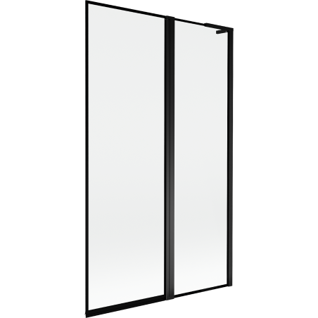 Mexen Mist L Duschwand 2-flügelig rechts 110 x 150 cm, schwarzer Rahmen, schwarz - 8A9L-110-011-70-70-P