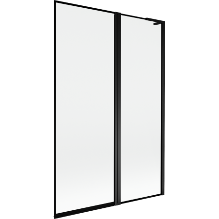 Mexen Mist L Badewannenfaltwand 2-teilig rechts 120 x 150 cm, schwarzer Rahmen, schwarz - 8A9L-120-011-70-70-P