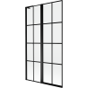 Mexen Mist L Badewannenfaltwand 2-flügelig links 100 x 150 cm, schwarzes Gitter, schwarz - 8A9L-100-011-70-77-L